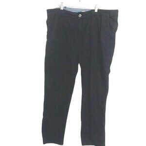Woman Within Black Stretch Pants Size 16W With Elastic Waistband & Zip Fly